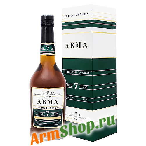Коньяк ARMA 7 звезд 0,7л 40% в п/у  7 лет, МАП