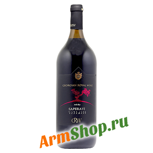 Вино Грузинское ординарное сортовое "Саперави" Красное сухое 1,5 л 12% "Georgian Royal Wine"