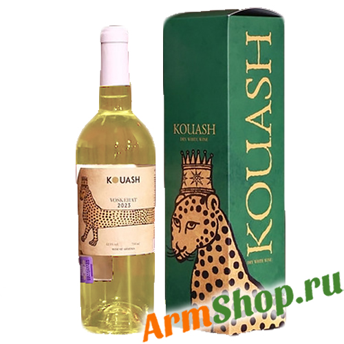 Выдержанное Армянское вино "KOUASH" белое сухое, 12,5%, 0,75 л в п/у "Манукян Вайн"